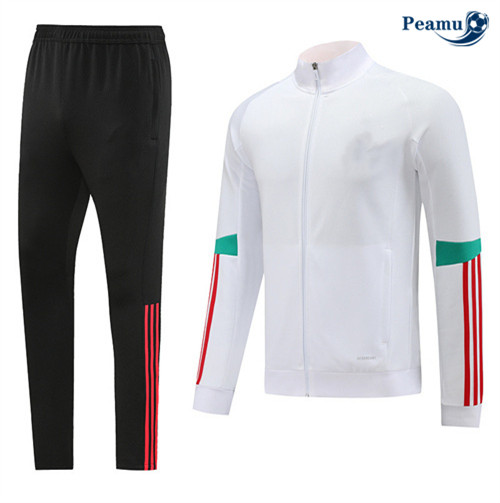 Peamu - Maillot foot Veste Survetement Manchester United Blanc 2023/24 Outlet