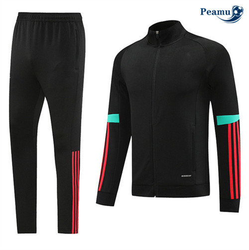 Peamu - Maillot foot Veste Survetement Manchester United Noir 2023/24 discout