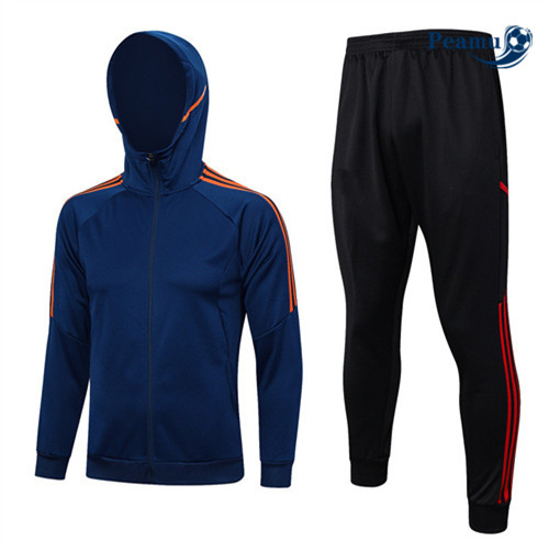 Peamu - Maillot foot Veste Survetement Manchester United à capuche Bleu 2023/24 Outlet
