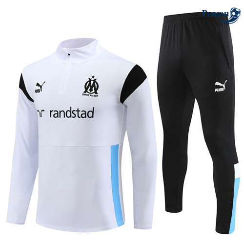 Peamu - Maillot foot Survetement Marseille Enfant Blanc 2023/24 Outlet