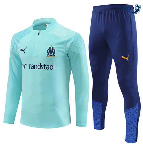 Peamu - Maillot foot Survetement Marseille Enfant Bleu 2023/24 Soldes