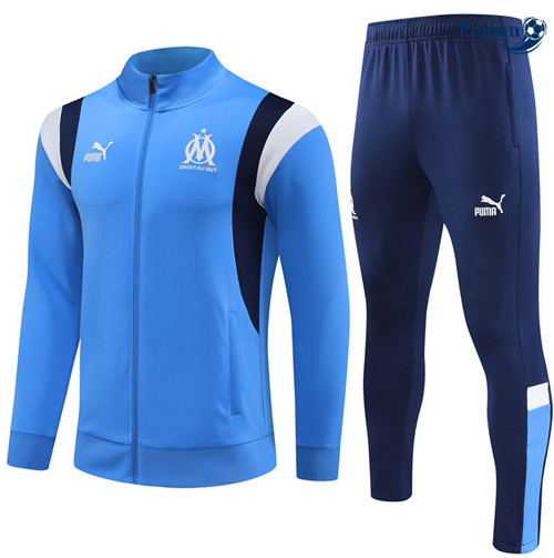 Peamu - Maillot foot Veste Survetement Marseille Enfant Bleu 2023/24 Outlet