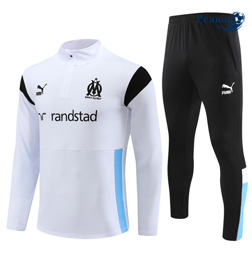 Peamu - Maillot foot Survetement Marseille Blanc 2023/24 Paris