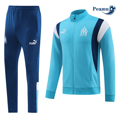 Peamu - Maillot foot Veste Survetement Marseille Bleu 2023/24 Paris