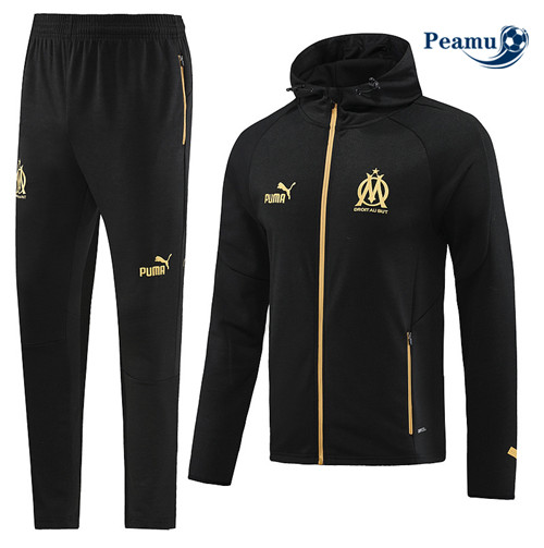 Peamu - Maillot foot Veste Survetement Marseille à capuche Noir 2023/24 prix