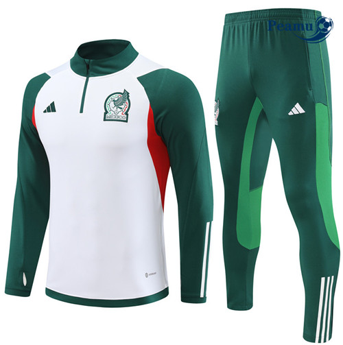 Peamu - Maillot foot Survetement Mexique Blanc 2023/24 Officiel
