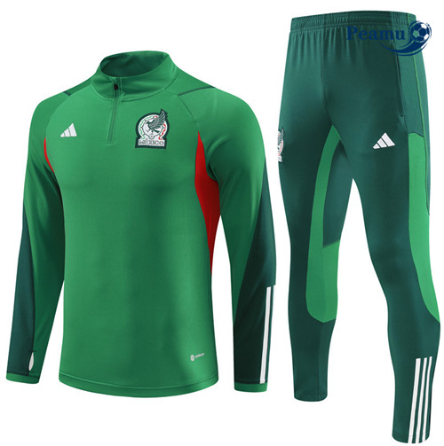 Peamu - Maillot foot Survetement Mexique Vert 2023/24 personnalisé
