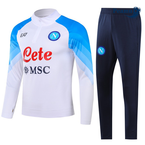 Peamu - Maillot foot Survetement Napoli Blanc 2023/24 Original