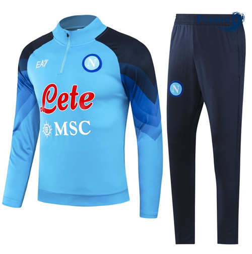 Peamu - Maillot foot Survetement Napoli Bleu 2023/24 Outlet