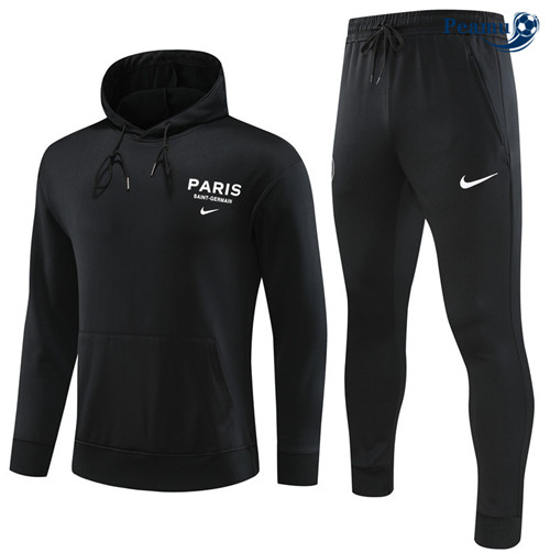 Peamu - Maillot foot Survetement PSG Enfant à Capuche Noir 2023/24 discout