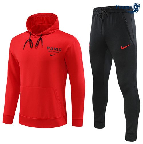 Peamu - Maillot foot Survetement PSG Enfant à Capuche Rouge 2023/24 prix