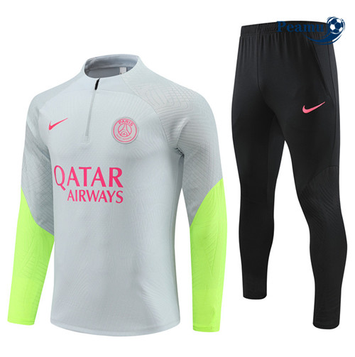 Peamu - Maillot foot Survetement Player PSG Gris 2023/24 Paris