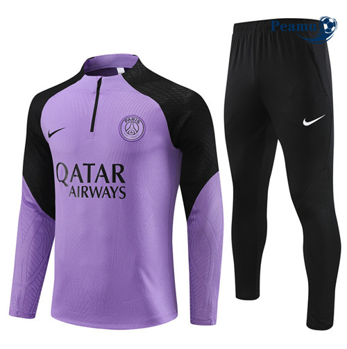 Peamu - Maillot foot Survetement Player PSG Violet 2023/24 personnalisé