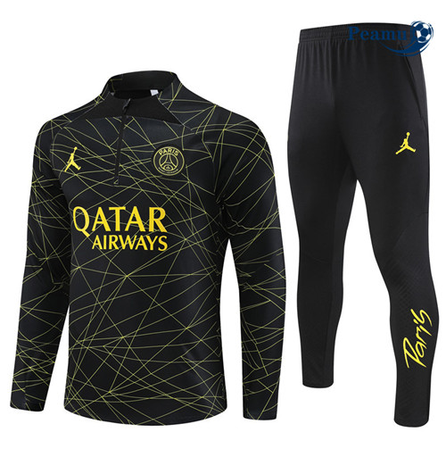 Peamu - Maillot foot Survetement PSG Noir 2023/24 grossiste