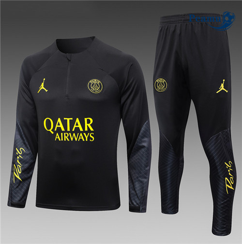 Peamu - Maillot foot Survetement PSG Noir 2023/24 Paris