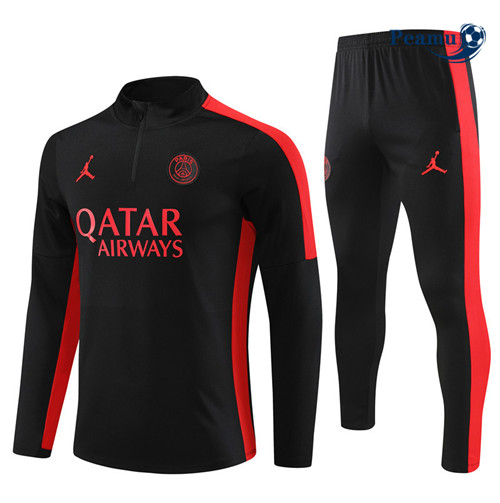 Peamu - Maillot foot Survetement PSG Noir 2023/24 Officiel