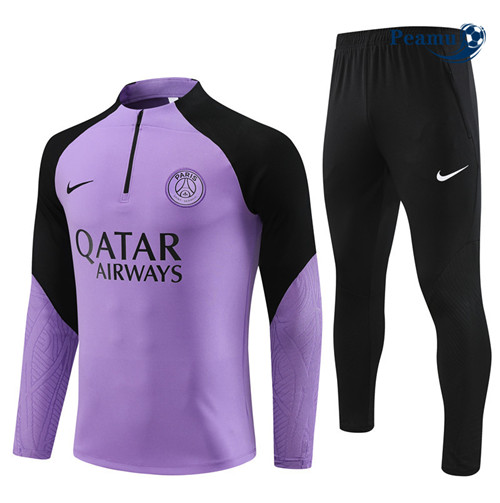 Peamu - Maillot foot Survetement PSG Violet 2023/24 Original