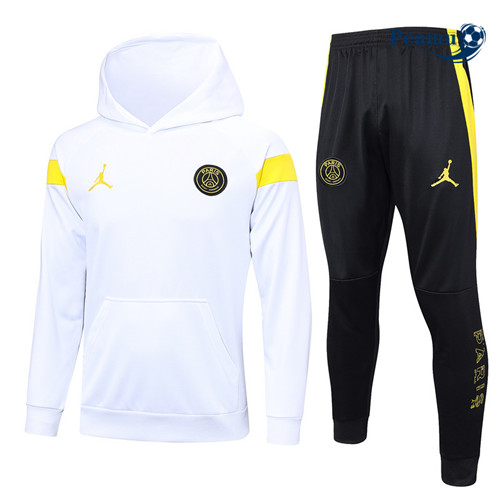 Peamu - Maillot foot Survetement PSG à capuche Blanc 2023/24 Soldes