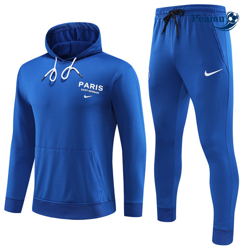 Peamu - Maillot foot Survetement PSG à capuche Bleu 2023/24 grossiste