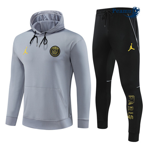Peamu - Maillot foot Survetement PSG à capuche Gris 2023/24 Paris