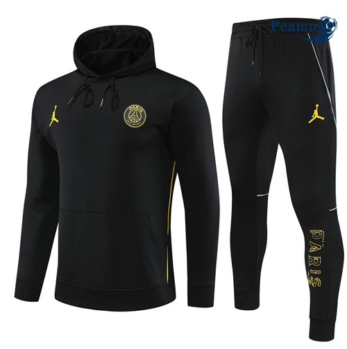 Peamu - Maillot foot Survetement PSG à capuche Noir 2023/24 Original