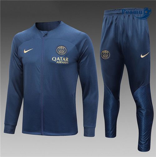 Peamu - Maillot foot Veste Survetement PSG Bleu 2023/24 prix