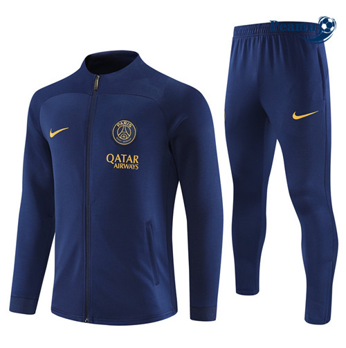 Peamu - Maillot foot Veste Survetement PSG Bleu Marine 2023/24 Original