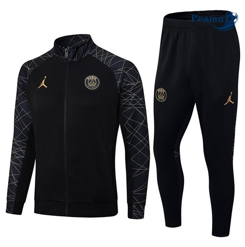 Peamu - Maillot foot Veste Survetement PSG Noir 2023/24 grossiste