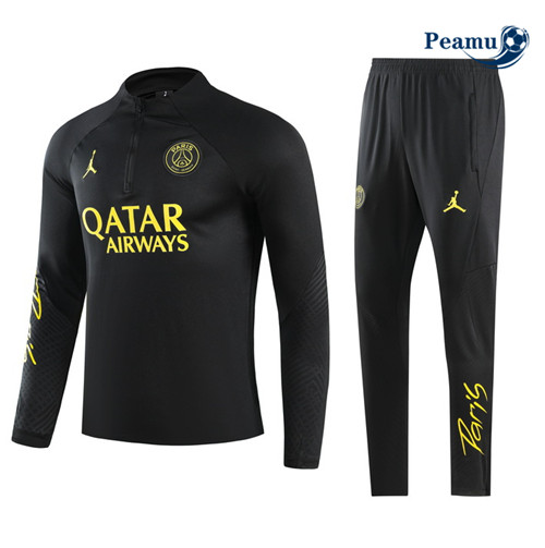 Peamu - Maillot foot Survetement PSG Noir 2023/24 discout