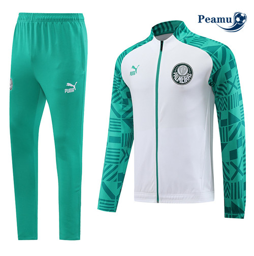 Peamu - Maillot foot Veste Survetement Palmeiras Blanc 2023/24 Soldes