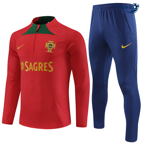 Peamu - Maillot foot Survetement Player Portugal Enfant Rouge 2023/24 Officiel