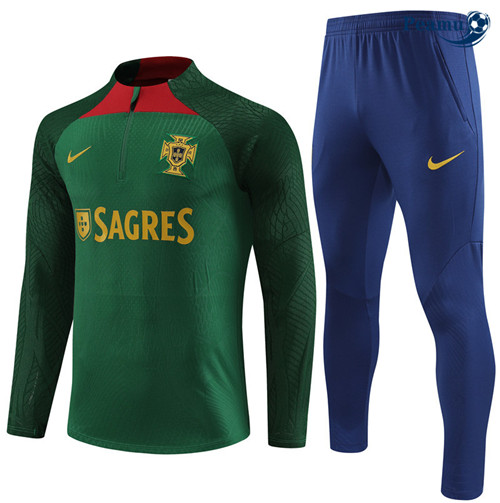 Peamu - Maillot foot Survetement Player Portugal Enfant Vert 2023/24 personnalisé