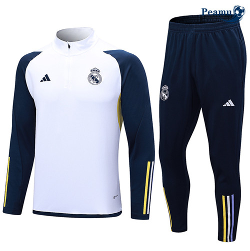 Peamu - Maillot foot Survetement Real Madrid Enfant Blanc 2023/24 prix