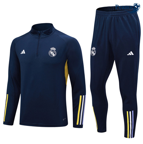 Peamu - Maillot foot Survetement Real Madrid Enfant Bleu 2023/24 Original
