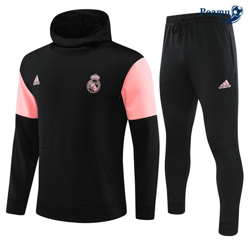 Peamu - Maillot foot Survetement Real Madrid Enfant à Capuche Noir 2023/24 grossiste