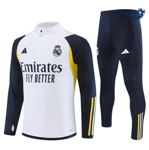 Peamu - Maillot foot Survetement Real Madrid Blanc 2023/24 Officiel