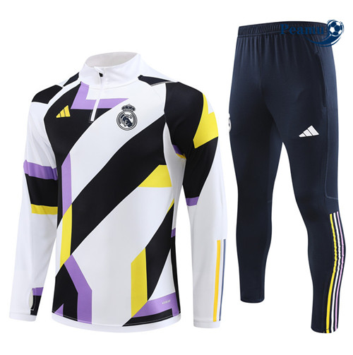 Peamu - Maillot foot Survetement Real Madrid Blanc 2023/24 personnalisé