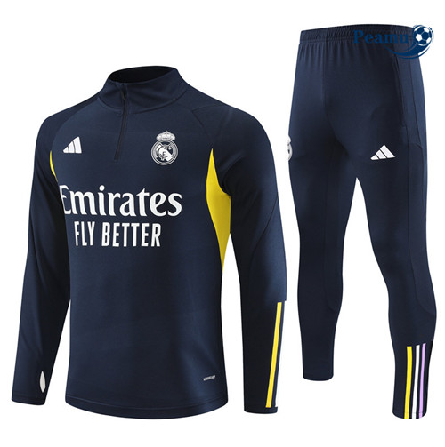 Peamu - Maillot foot Survetement Real Madrid Bleu Marine 2023/24 Outlet
