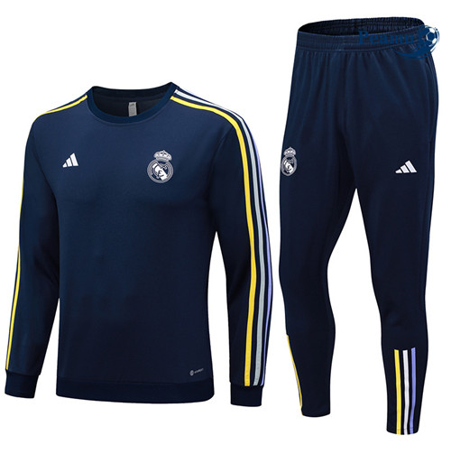 Peamu - Maillot foot Survetement Real Madrid Bleu Marine 2023/24 Soldes