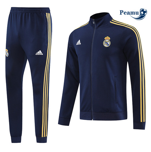 Peamu - Maillot foot Veste Survetement Real Madrid Bleu 2023/24 Original