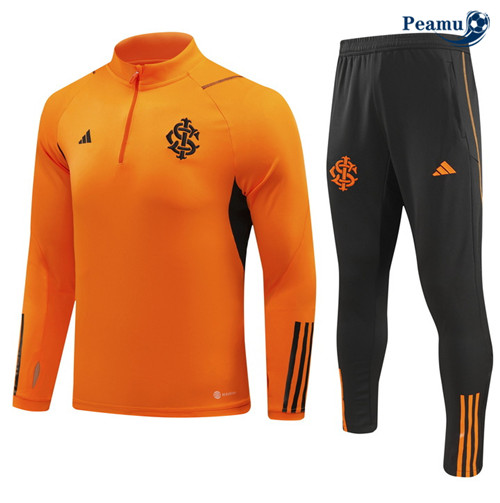 Peamu - Maillot foot Survetement SC Internacional Enfant Orange 2023/24 personnalisé
