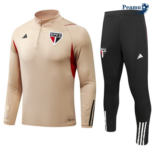 Peamu - Maillot foot Survetement Sao Paulo Enfant Kaki 2023/24 discout