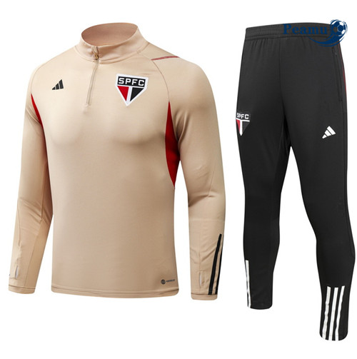 Peamu - Maillot foot Survetement Sao Paulo Kaki 2023/24 Officiel