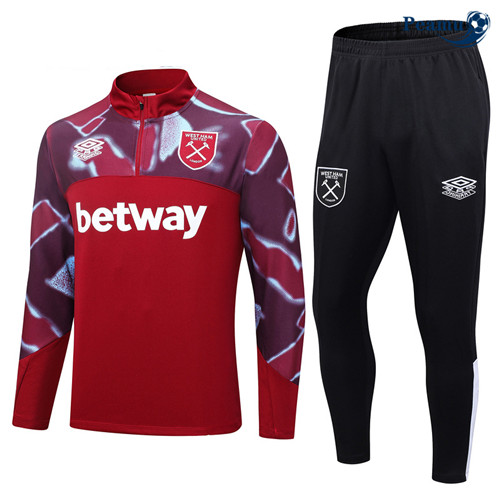 Peamu - Maillot foot Survetement West Ham Enfant Rouge 2023/24 Outlet