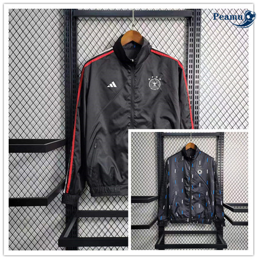 Peamu - Maillot foot Coupe Vent Allemagne Noir 2023/24 discout