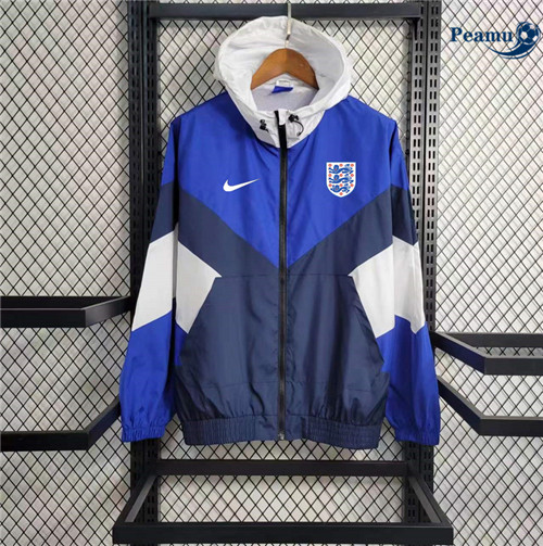 Peamu - Maillot foot Coupe Vent Angleterre Bleu 2023/24 personnalisé