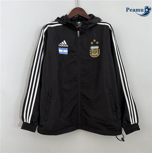 Peamu - Maillot foot Coupe Vent Argentine Noir 2023/24 Paris