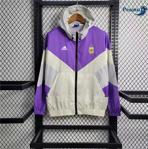 Peamu - Maillot foot Coupe Vent Argentine Violet 2023/24 Officiel