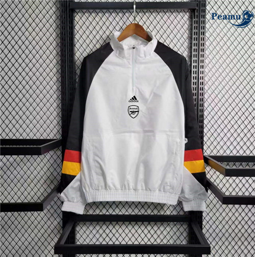 Peamu - Maillot foot Coupe Vent Arsenal Blanc 2023/24 Soldes