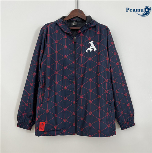 Peamu - Maillot foot Coupe Vent Arsenal Bleu 2023/24 personnalisé